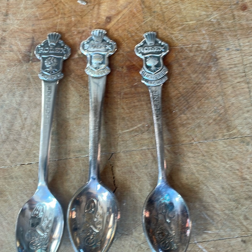 3 Rolex Souvenir Spoons including the rare one!